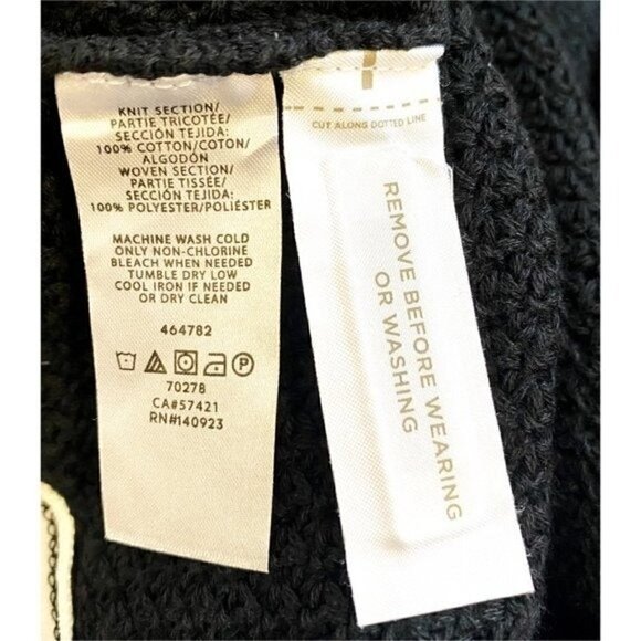 NWT Loft black knit shell with underlay - Picture 8 of 9